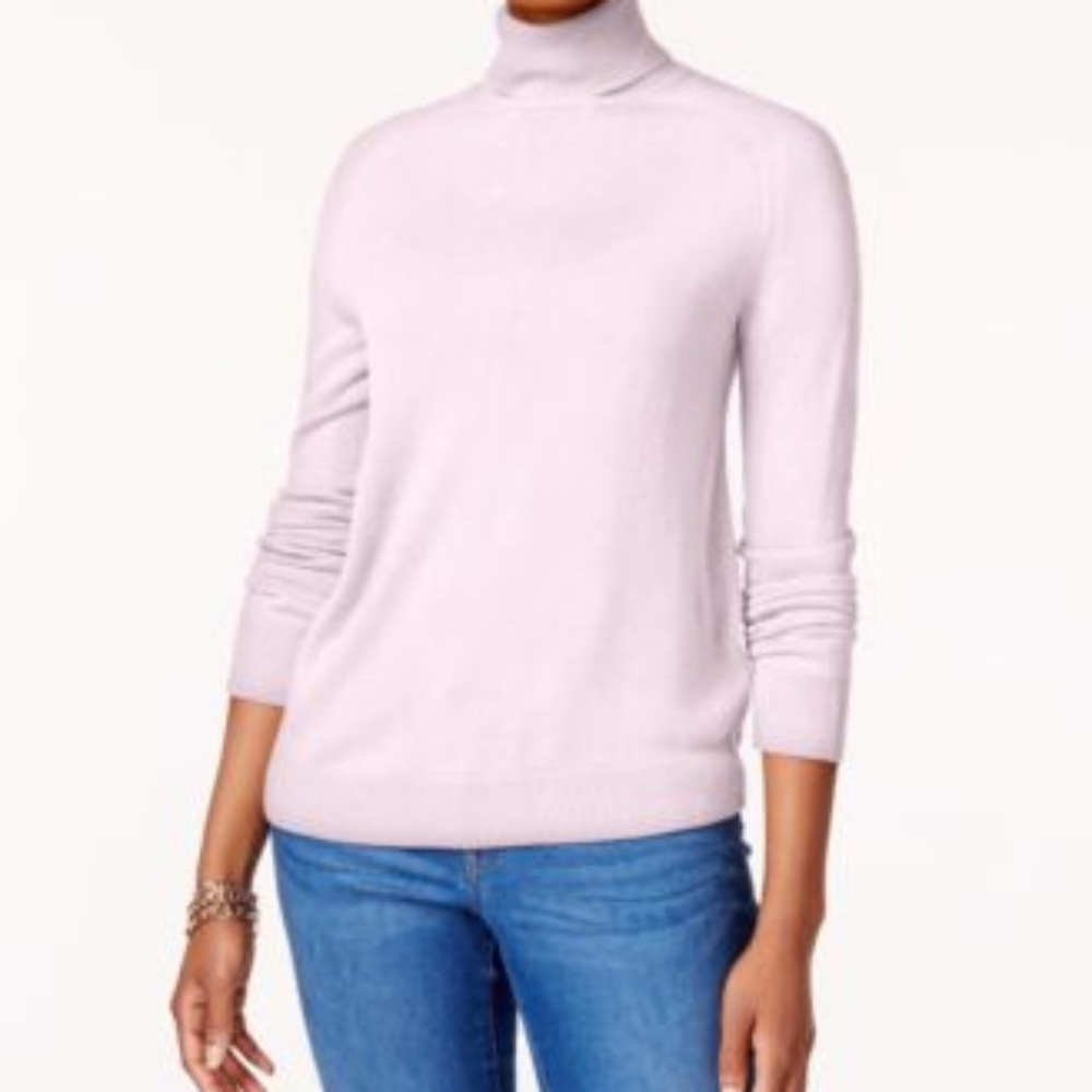 Karen Scott Turtleneck Sweater Luxsoft White XL